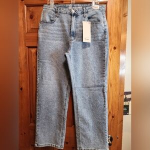 No Boundries High Rise Straight Leg Jeans, Light Blue, Size 16, NWT